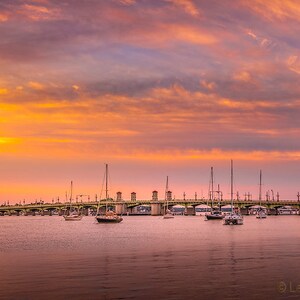 St. Augustine,Florida,Oversize Canvas,Beach Decor,Bridge of Lions,Office Decor,Ocean,Canvas Art,Wall Art,Home Decor,Beach Art,Sailboat,Sails