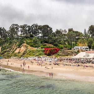 Malibu Beach Print Paradise Cove California Teal Ocean Turquoise Travel Fine Art Photography Wrapped Canvas Luster Paper Print on Metal