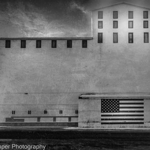 Western Grain Elevator Print Bozeman Montana  Black and White Abandoned Railroad Grain Silo Farmhouse Fine Art Photography Wrapped Canvas