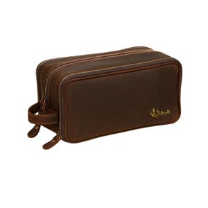 Personalized Leather Toiletry Bag, Men & Women Dopp Kit, Travel Shaving Bag, Grooming Organizer, Leather Groomsmen Gift , Bridesmade Gift