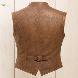 Captain Jack Sparrow Style Leather Vest, Pirate Steampunk Waistcoat, Genuine Leather, Medieval Renaissance Costume, Men Festival Outfit gift