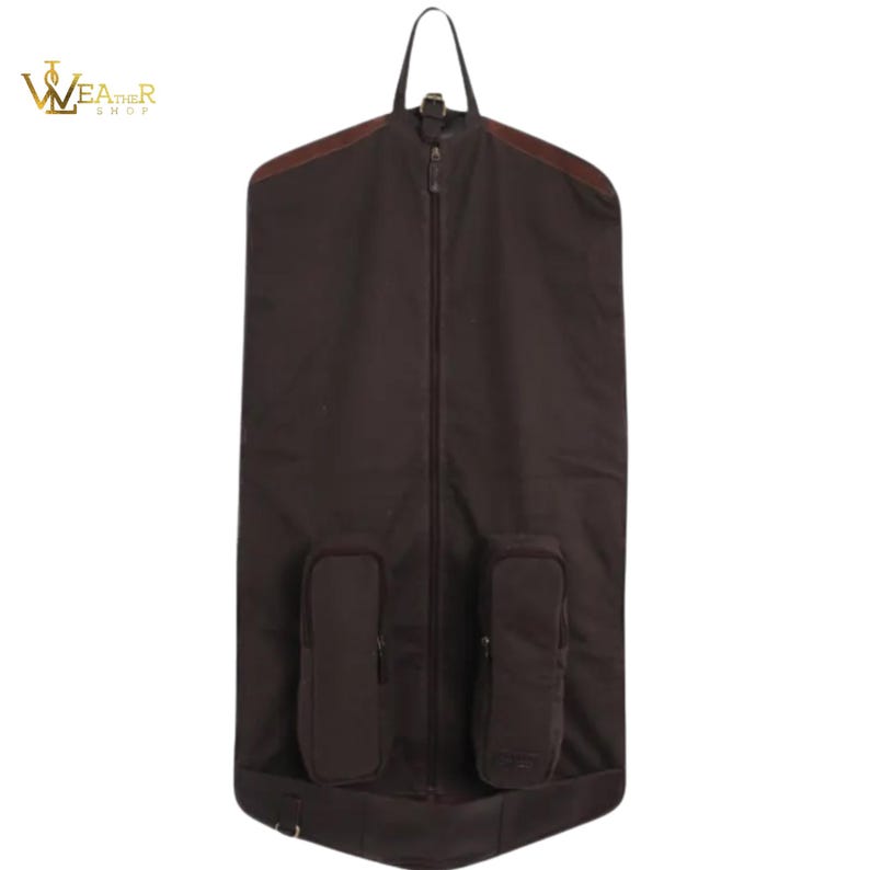 Personalized Leather Suit Carrier Bag, Handmade Garment Travel Bag, Men's Wedding Suit Bag, Leather Garment Bag, Groomsmen gift, hanging bag