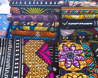 Fat Quarter, Small coupon, Lot of African print fabric, pieces of wax print fabric, quilting, crafts