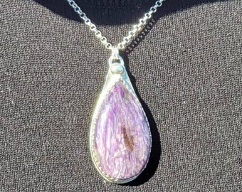 Teardrop Charoite Pendant