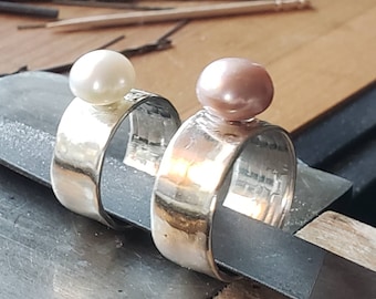 Large Pink Pearl Band Size 10 1/2