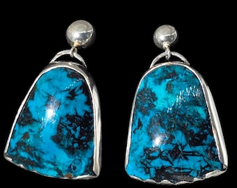 Kingman Turquoise Shield Earrings