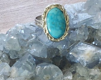 Natural Kingman Turquoise Ring Size 8 1/2