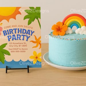 Classic Birthday Invitations | Editable Canva Template | 5x7 Sizes | Instant Download | Celebration