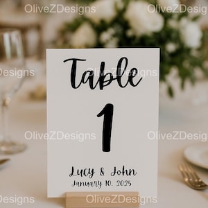 Elegant Wedding Table Card | Editable Canva Template | 4x6 & 5x7 Sizes | Instant Download