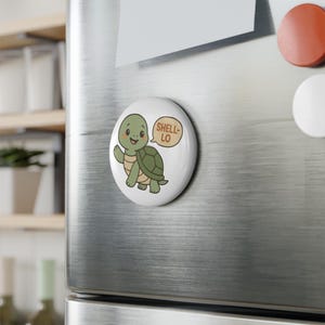 Ímã de tartaruga adorável, design fofo de concha, decoração divertida para cozinha, presente para quarto infantil, ímã de geladeira ecológico, presente para amantes da natureza, divertido