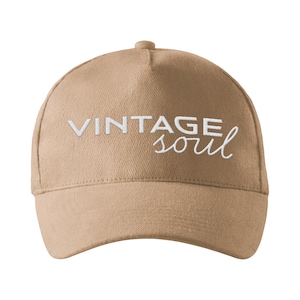 Vintage Soul Custom Embroidered Hat, Personalized Dad Cap, Embroidery Baseball Cap, Bachelorette Hats, Unisex Ball Cap