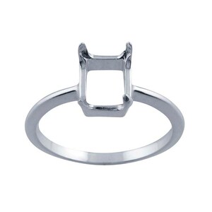 Sterling Silver ReadySet™ 14 x 10mm Octagon Ring Mounting