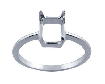 Sterling Silver ReadySet™ 14 x 10mm Octagon Ring Mounting