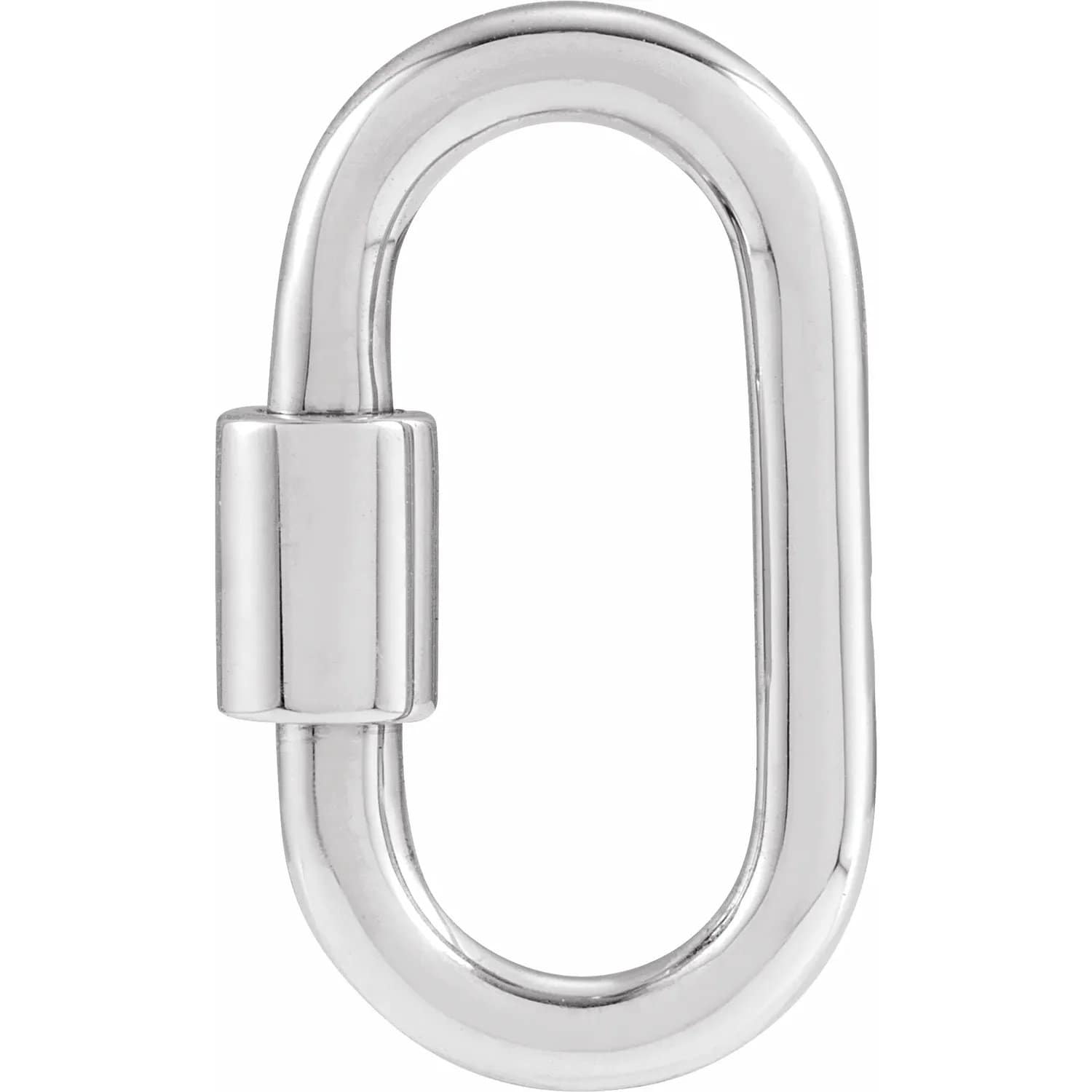 Sterling Silver 17mm Round Carabiner Clasp