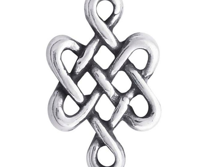 Sterling Silver Celtic Knot Link Component, Bracelet Center, Necklace Center