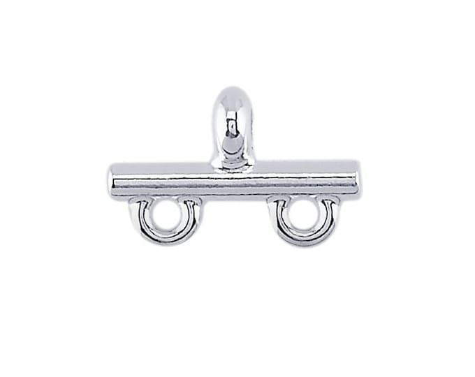 2 sterling silver pearl or bead strand end bars, select your size