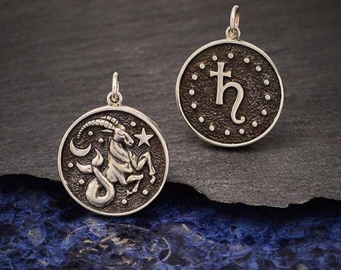 Sterling Silver Ancient Coin Charm -Phoenix 22x20mm