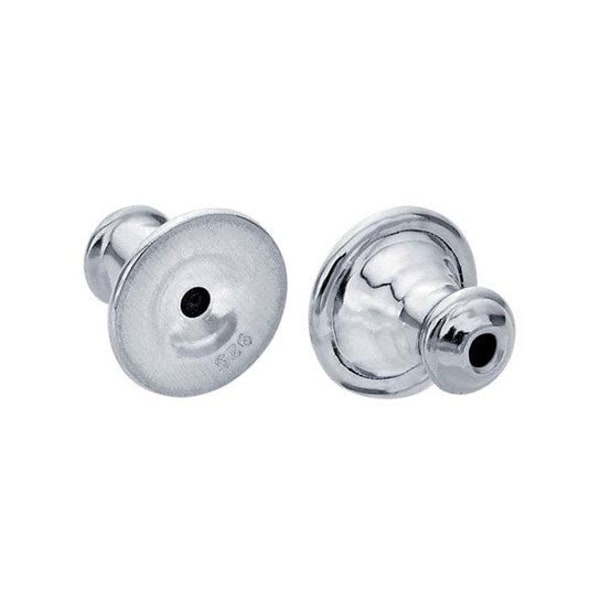Sterling silver 6mm bullet clutch earring backs