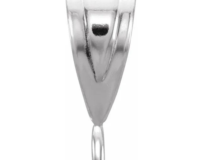 Tapered Bail with open ring in Gold Filled or Sterling Silver, 3x2.7mm
