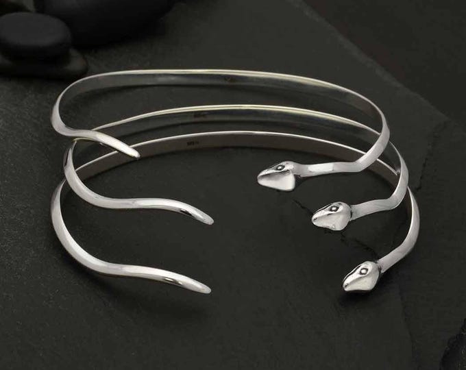 Sterling Silver Adjustable Snake Bracelet 48x62mm