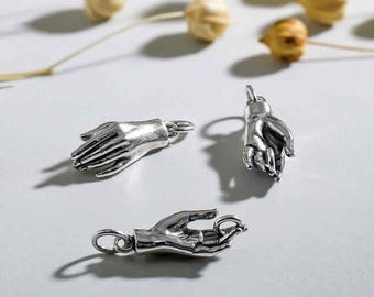 Left Hand with Hidden Loop Charm 21x7mm