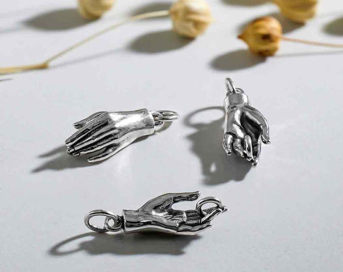 Left Hand with Hidden Loop Charm 21x7mm