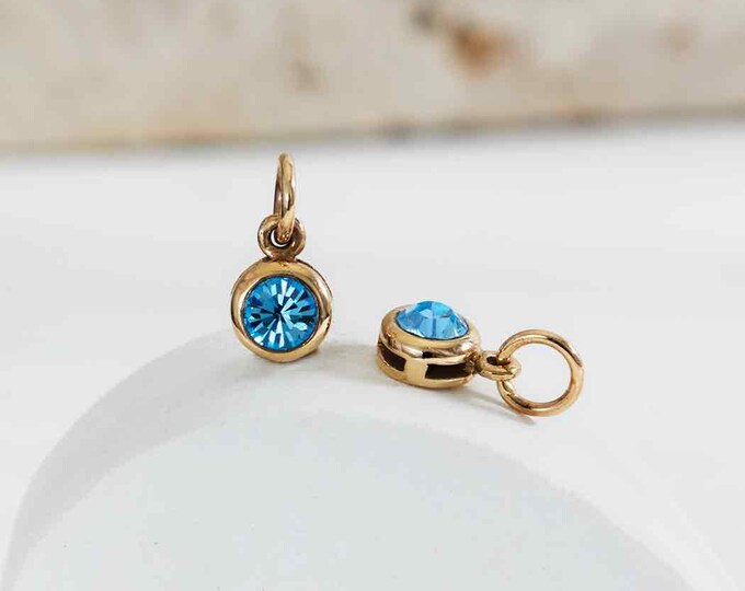 Bronze December Birthstone Charm 11x6mm
