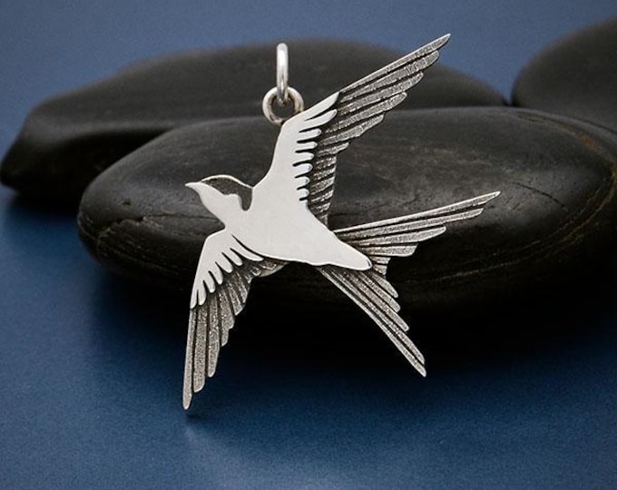 Sterling Silver Swallow Pendant