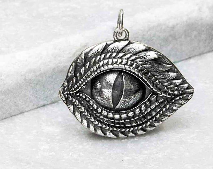 Sterling Silver Dragon Eye Pendant 24x24mm