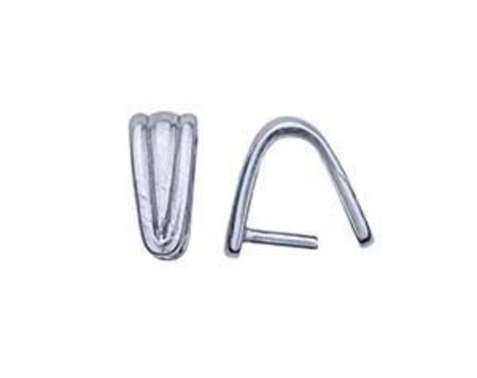 14K White or Yellow Gold Corrugated Pinch Bail