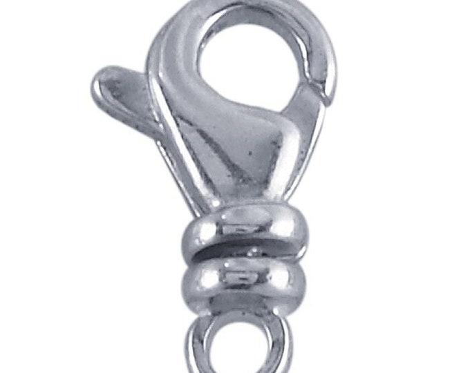 Sterling silver teardrop swivel lobster clasp
