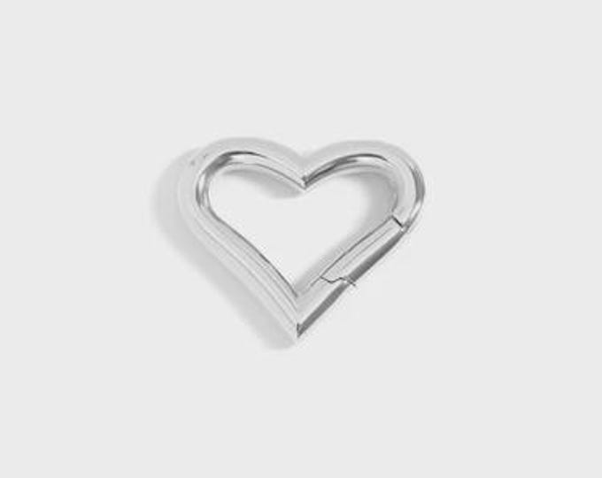 Stainless Steel or 18K Gold PVD Small Heart Carabiner, choose your color