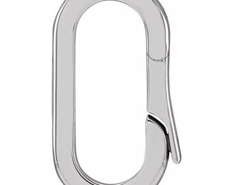 Elongated charm bail, available in sterling silver, or 14k gold, rose gold, white gold,