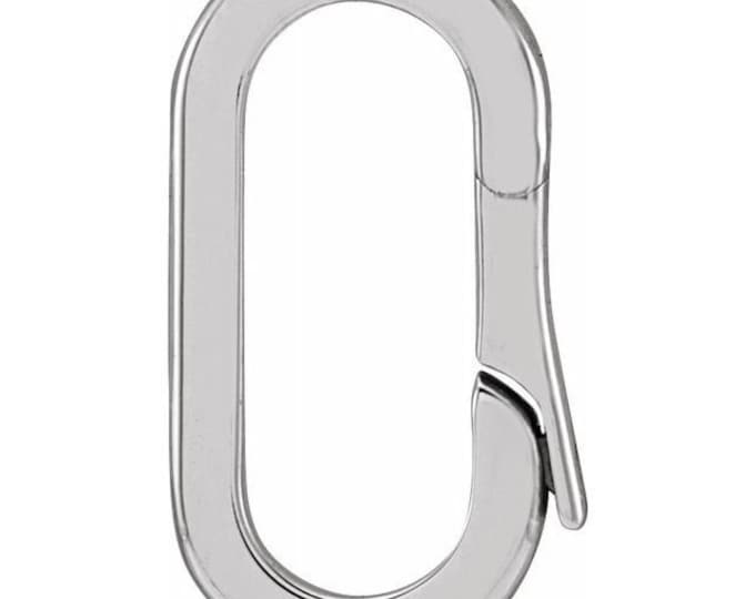 Elongated charm bail, available in sterling silver, or 14k gold, rose gold, white gold,