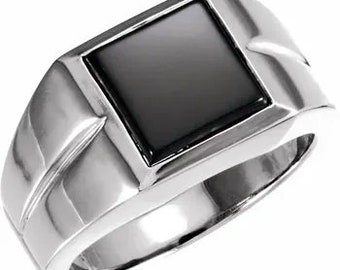 Sterling Silver Cabochon Ring: Men's Bezel Setting, DIY Jewelry