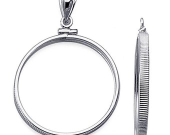 925 sterling silver or gold filled plain coin mounting, choose with or w/o bail, choose your US coin