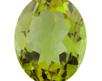 Peridot 7 x 5mm Oval Faceted Gemstone, AA-Grad