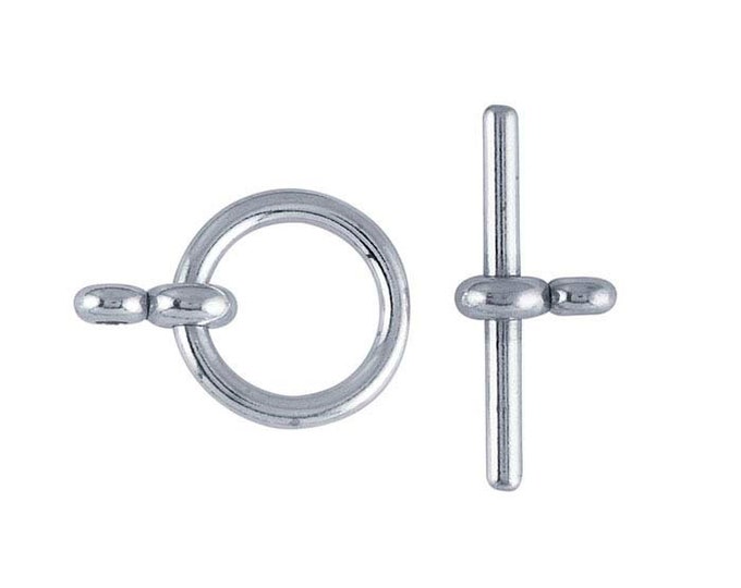 Sterling Silver 17mm Round Carabiner Clasp