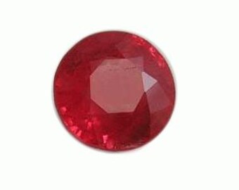 3.00 mm Round Faceted Ruby in AA Grade