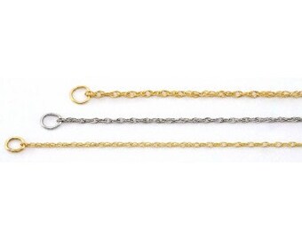 Rope Chain 10 or 14 Karat Yellow or 