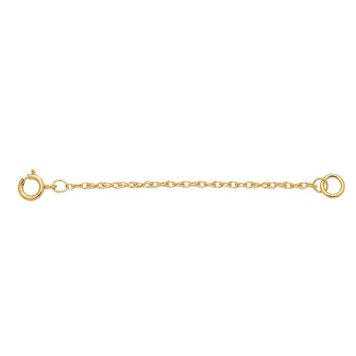 14K Real Gold Cuban Curb Chain Extender, 1 2 3 4 5 6 7 Inch Necklace  Bracelet Anklet Extension, Adjustable Removable Gourmet Chain Extender 