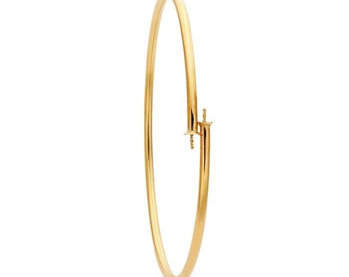 14/20 yellow gold-filled flex tube bangle bracelet with pearl cups and pegs or finished with beads or pearls