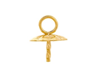 14/20 Yellow Gold-Filled Flower Screw Eyes