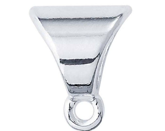 Sterling silver slide pendant bail with ring, choose your size