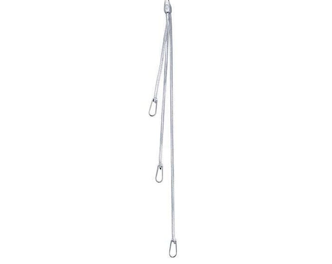 Sterling Silver 3-Strand Component with Closed Rings