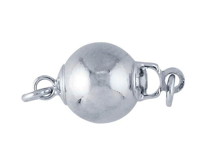 Sterling silver bead safety clasp, 925 sterling silver, 1-strand bead clasp,