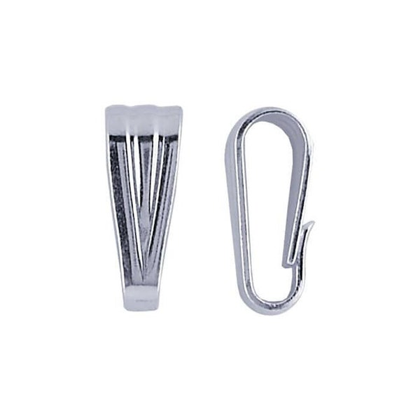 11mm Sterling Silver Snap On Pendant Bail – No Soldering – 925 Silver