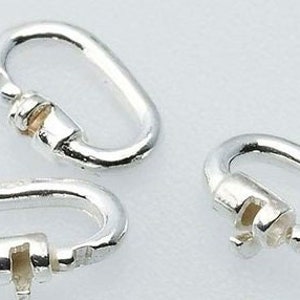 1 sterling silver 4.6 x 1.8mm link lock jump ring,