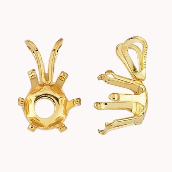 14/20 GoldFilled 6mm Round SnapSet Pendant Mounting Etsy