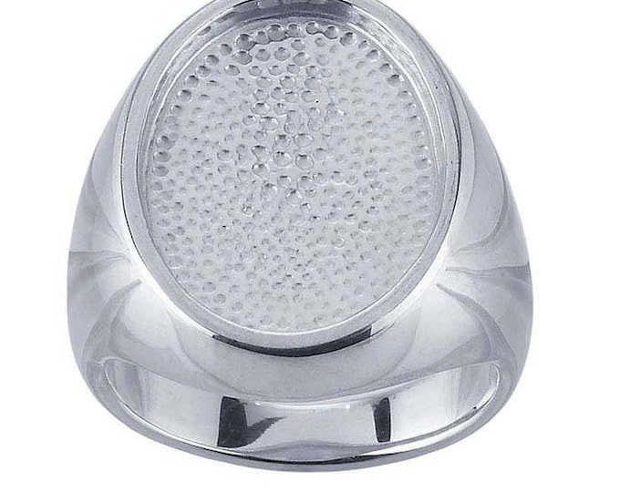 Sterling Silver Oval Cabochon Ring Mountings, choose your size....